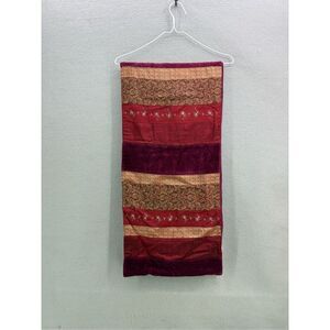 Crate & Barrel Arabesque Table Runner Moroccan Spice Reds Orange Gold 14” x 120”